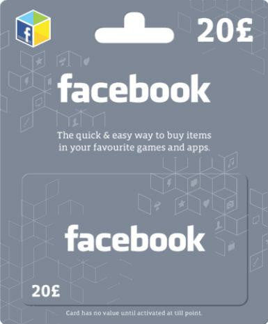 Facebook Card &pound;20