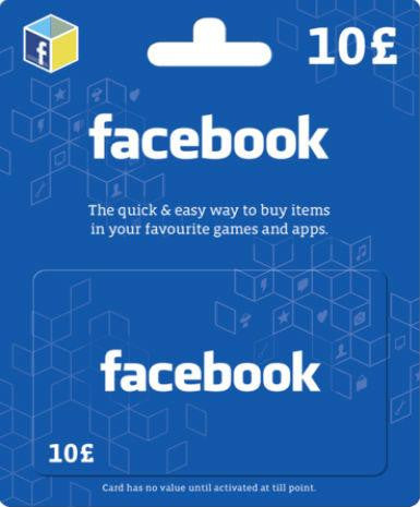 Facebook Card &pound;10