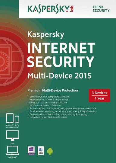 Kaspersky Internet Security Multi Device 2015 1 Year 3 PC