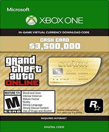 Grand Theft Auto V GTA: Whale Shark Cash Card - Xbox One